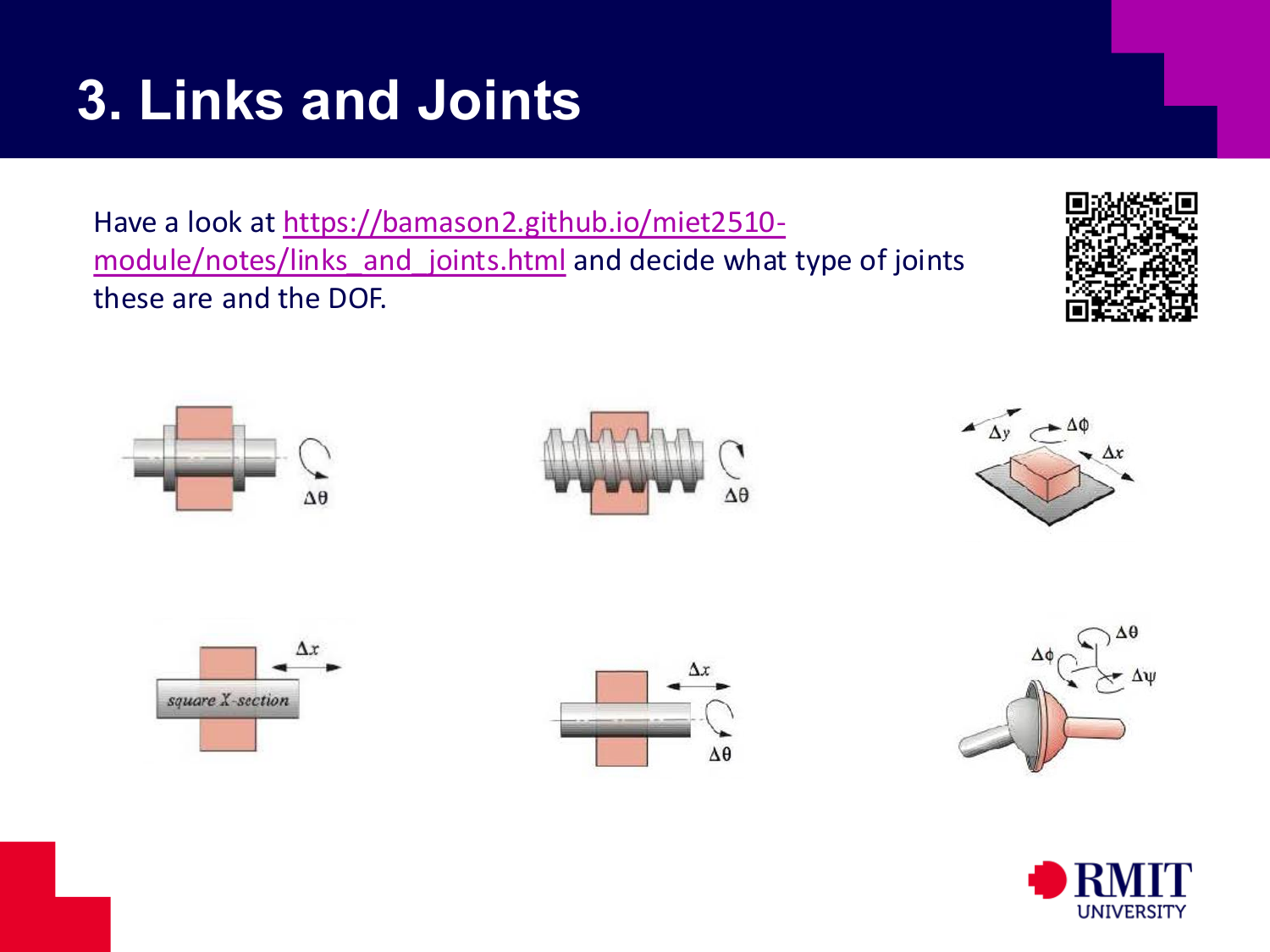 Links and joints examples slide