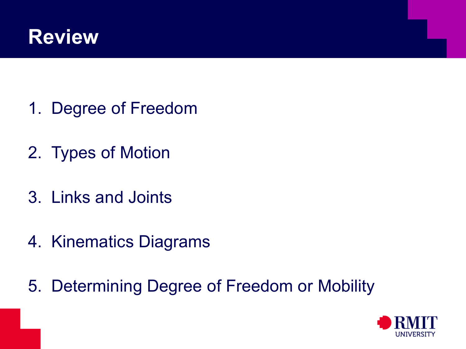 Review topics slide