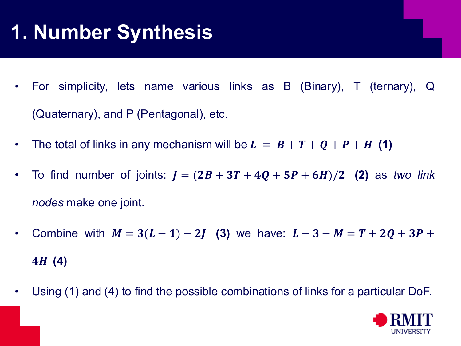 Number synthesis equations slide