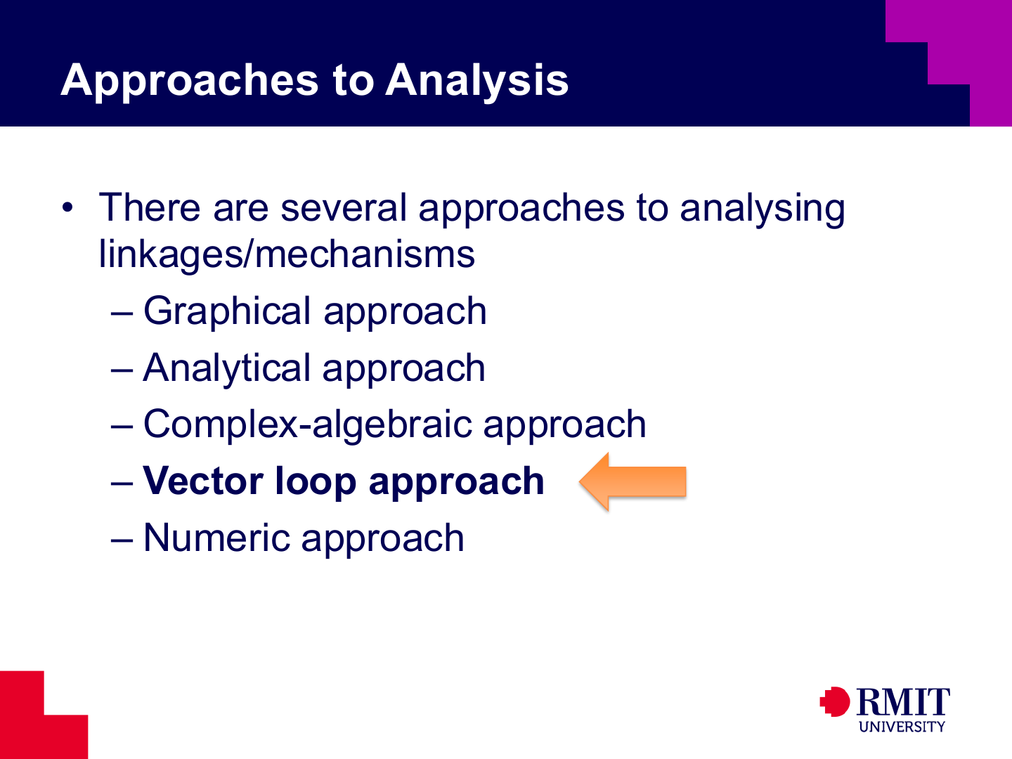 Approaches to analysis slide