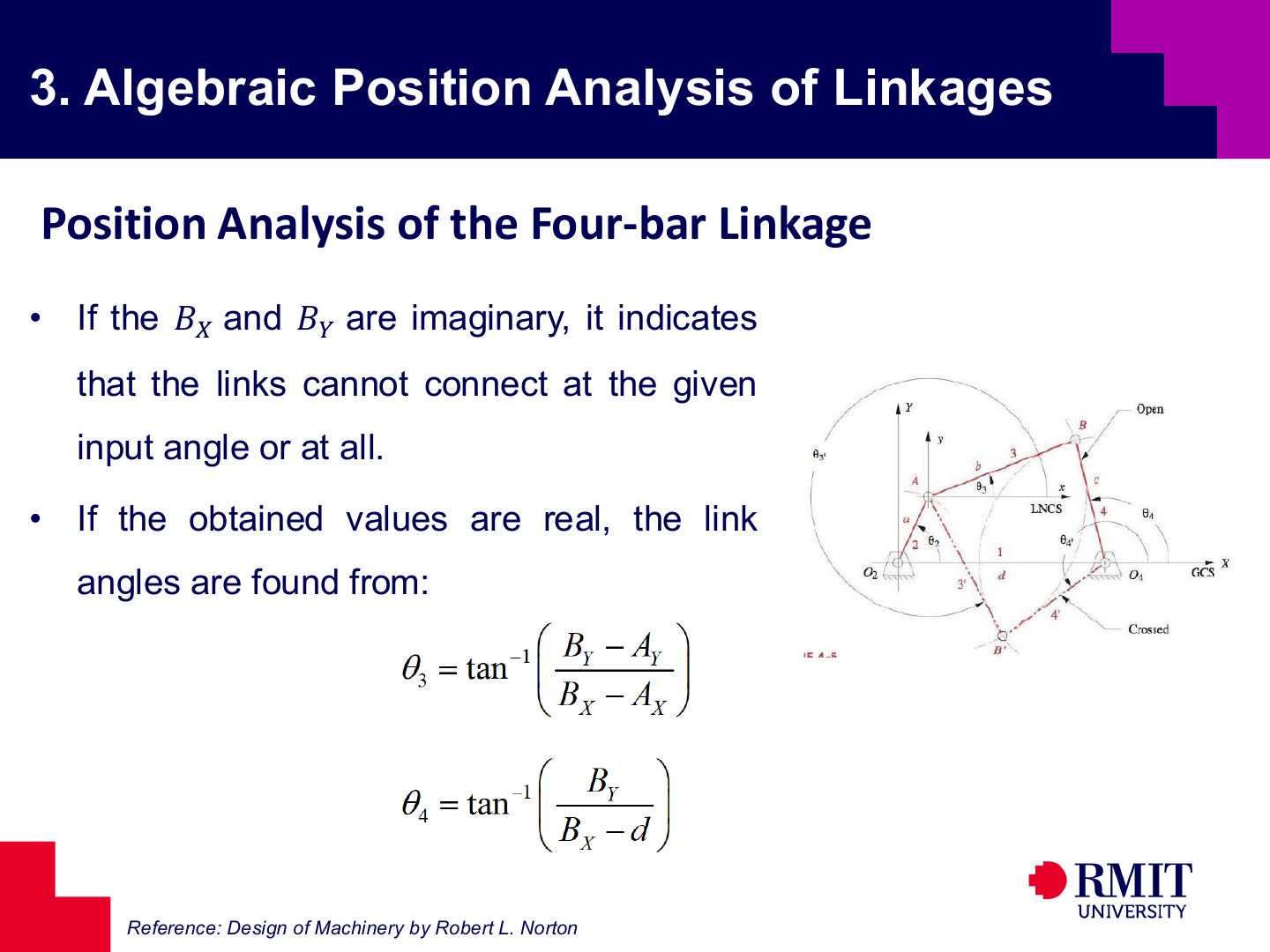 Algebraic position analysis feasibility slide