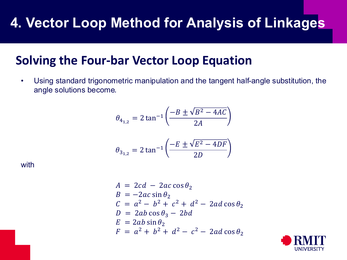 Final angle solution expressions slide