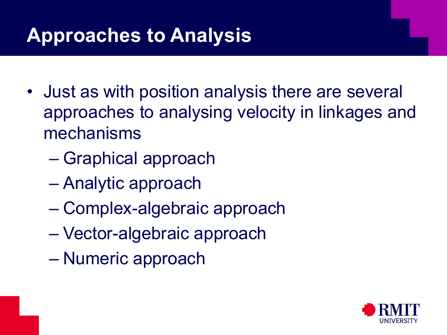 Approaches to analysis for velocity slide