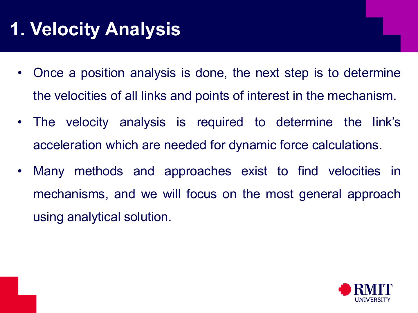 Velocity analysis introduction slide