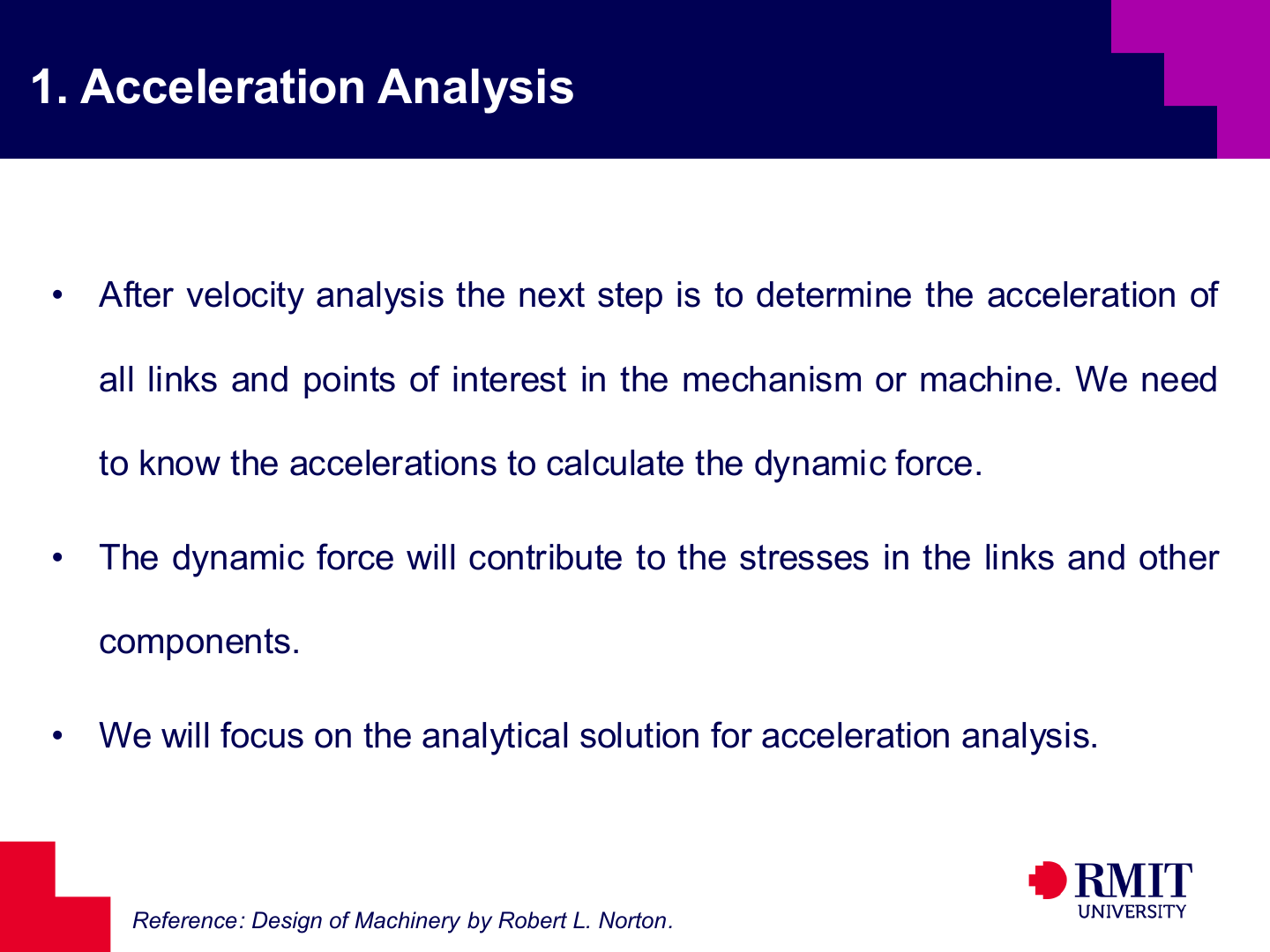 Acceleration analysis motivation slide