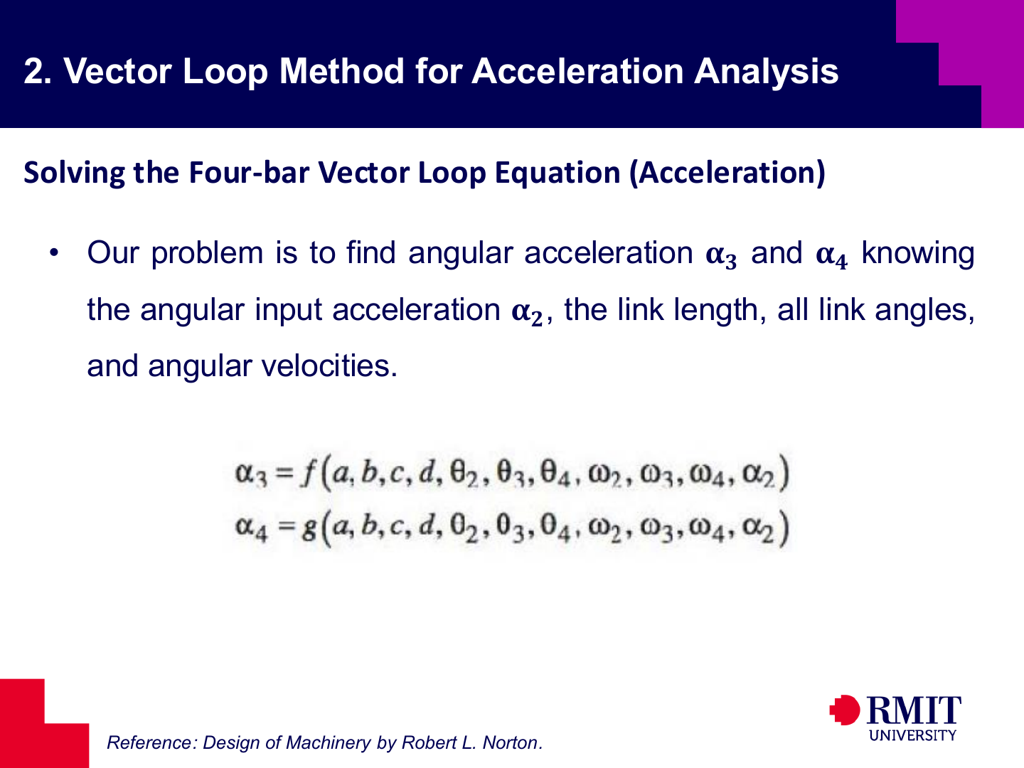 Acceleration analysis strategy slide