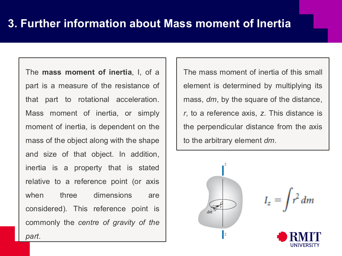 Definition of mass moment of inertia